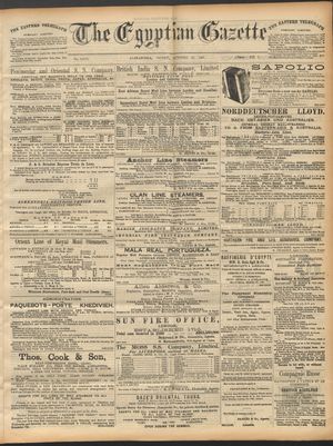 The Egyptian gazette vom 23.10.1891