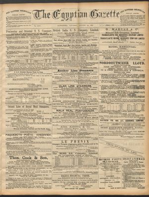 The Egyptian gazette vom 24.10.1891