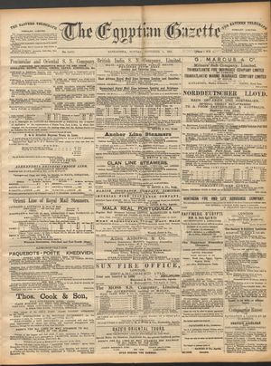 The Egyptian gazette vom 09.11.1891