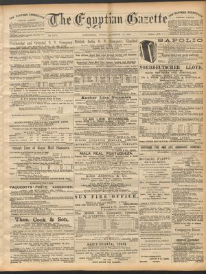 The Egyptian gazette vom 13.11.1891