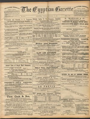 The Egyptian gazette vom 17.11.1891