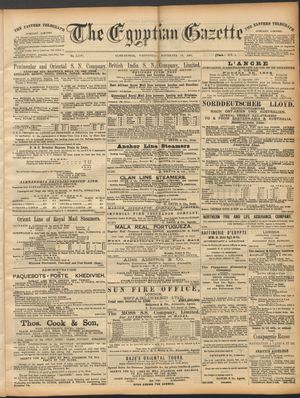 The Egyptian gazette vom 18.11.1891