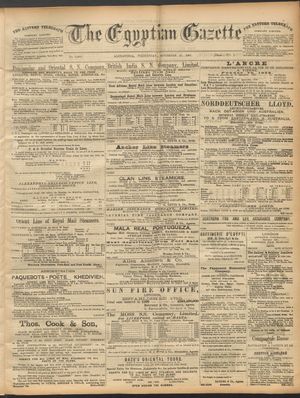 The Egyptian gazette vom 25.11.1891