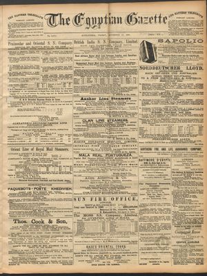 The Egyptian gazette vom 27.11.1891