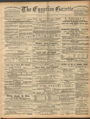 The Egyptian gazette vom 30.11.1891