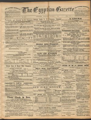 The Egyptian gazette vom 02.12.1891