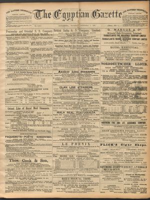The Egyptian gazette vom 03.12.1891