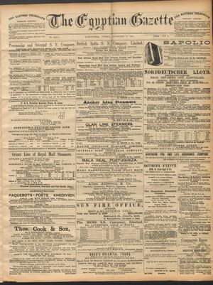 The Egyptian gazette vom 04.12.1891