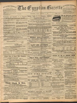 The Egyptian gazette vom 11.12.1891