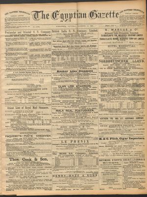 The Egyptian gazette vom 12.12.1891