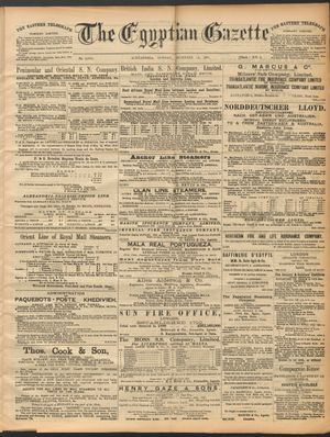 The Egyptian gazette vom 14.12.1891