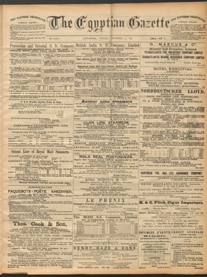 The Egyptian gazette vom 15.12.1891