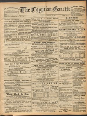 The Egyptian gazette vom 16.12.1891
