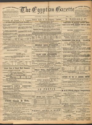 The Egyptian gazette vom 17.12.1891