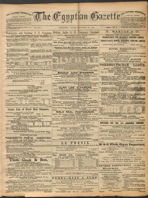 The Egyptian gazette vom 22.12.1891