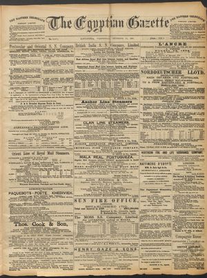 The Egyptian gazette vom 23.12.1891