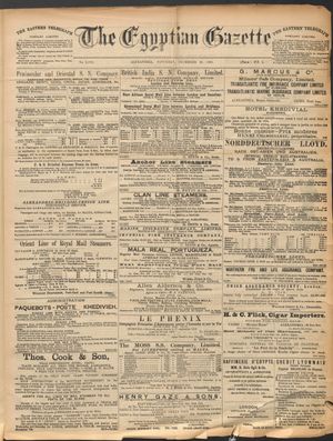 The Egyptian gazette vom 26.12.1891