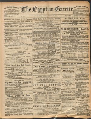 The Egyptian gazette vom 28.12.1891