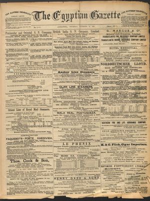 The Egyptian gazette on Dec 31, 1891