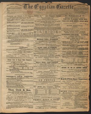 The Egyptian gazette on Jan 2, 1892
