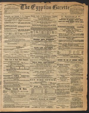 The Egyptian gazette vom 04.01.1892