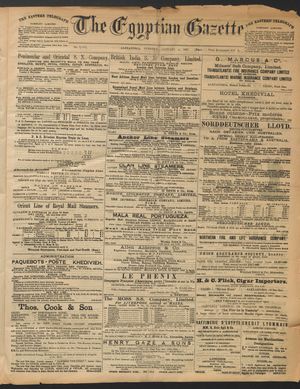 The Egyptian gazette vom 05.01.1892