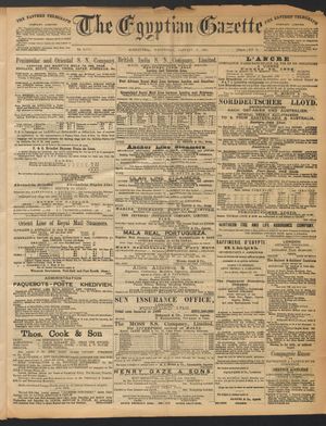 The Egyptian gazette vom 06.01.1892