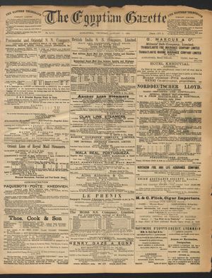 The Egyptian gazette on Jan 7, 1892