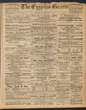 The Egyptian gazette vom 11.01.1892