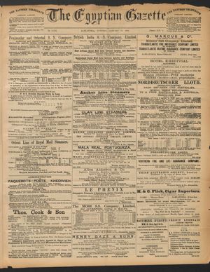 The Egyptian gazette on Jan 12, 1892