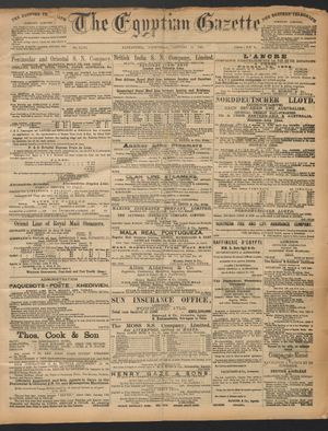 The Egyptian gazette vom 13.01.1892