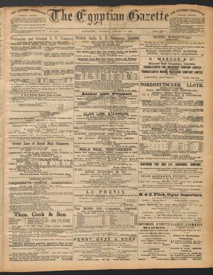 The Egyptian gazette vom 14.01.1892