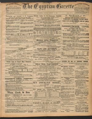 The Egyptian gazette vom 18.01.1892