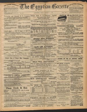 The Egyptian gazette vom 22.01.1892