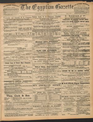 The Egyptian gazette vom 23.01.1892