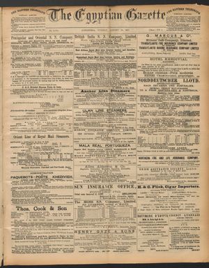 The Egyptian gazette vom 26.01.1892