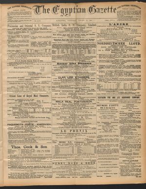 The Egyptian gazette vom 27.01.1892
