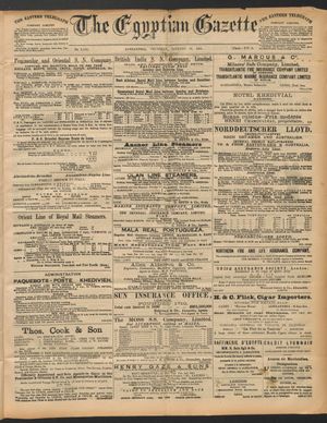 The Egyptian gazette vom 28.01.1892