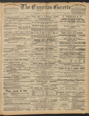 The Egyptian gazette vom 30.01.1892
