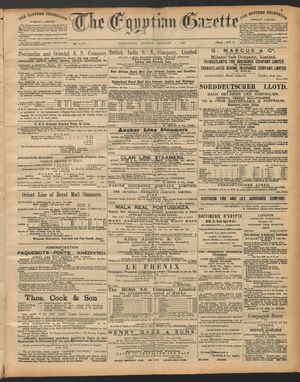 The Egyptian gazette vom 01.02.1892