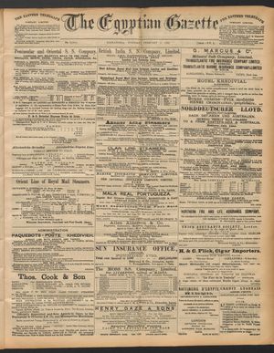 The Egyptian gazette on Feb 2, 1892