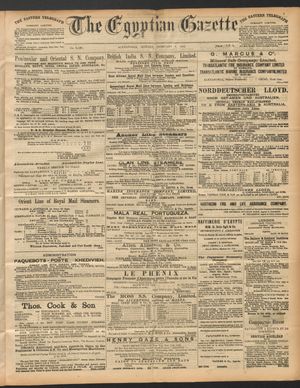 The Egyptian gazette on Feb 8, 1892