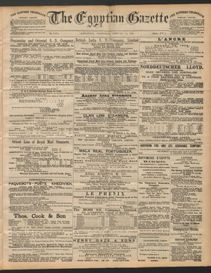 The Egyptian gazette vom 10.02.1892