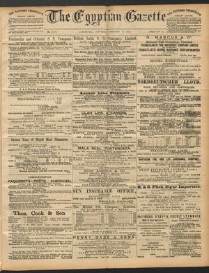 The Egyptian gazette vom 13.02.1892