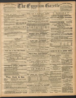 The Egyptian gazette vom 15.02.1892