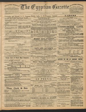 The Egyptian gazette on Feb 17, 1892