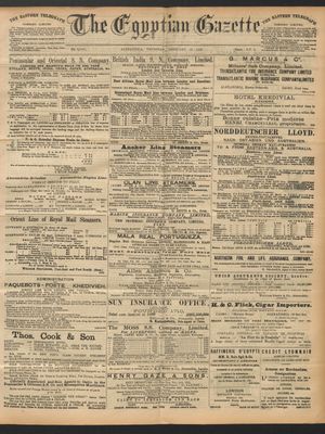 The Egyptian gazette vom 18.02.1892