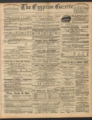 The Egyptian gazette on Feb 19, 1892