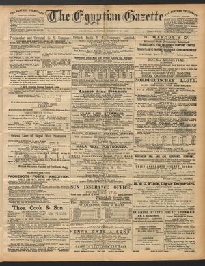 The Egyptian gazette vom 20.02.1892