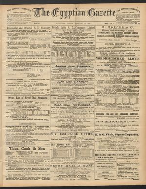 The Egyptian gazette on Feb 23, 1892